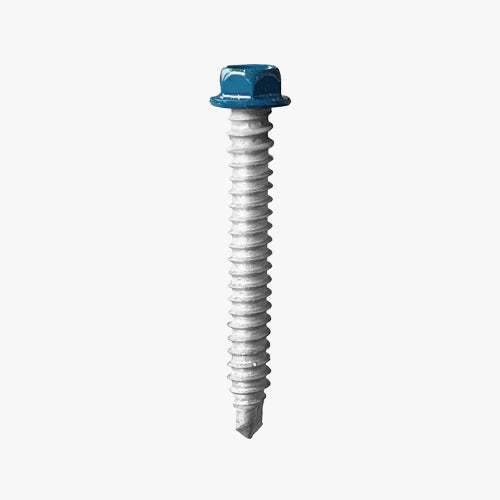 Bi Metallic Hex Head Self Drilling Screws with blue painted head