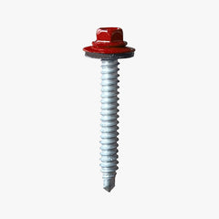 Bi Metallic Hex Head Self Drilling Screws with red painted head