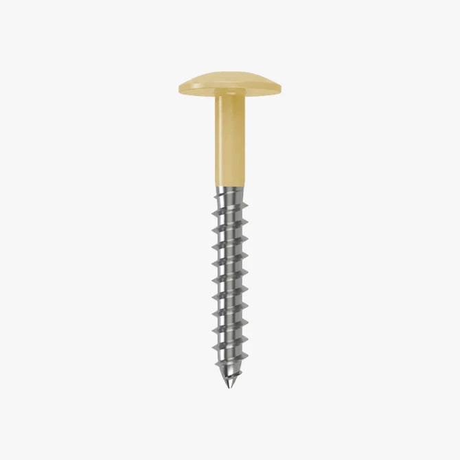 4.8 x 25 x 12mm Low Profile Wood Screw Stainless Steel A2 - RAL 1002 Sand Yellow