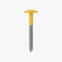4.8 x 25 x 12mm Low Profile Wood Screw Stainless Steel A2 - RAL 1003 Signal Yellow