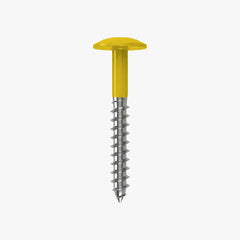 4.8 x 25 x 12mm Low Profile Wood Screw Stainless Steel A2 - RAL 1021 Colza Yellow