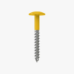 4.8 x 25 x 12mm Low Profile Wood Screw Stainless Steel A2 - RAL 1023 Traffic Yellow