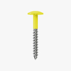 4.8 x 25 x 12mm Low Profile Wood Screw Stainless Steel A2 - RAL 1026 Luminous Yellow