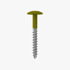 4.8 x 25 x 12mm Low Profile Wood Screw Stainless Steel A2 - RAL 1027 Curry