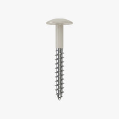 4.8 x 25 x 12mm Low Profile Wood Screw Stainless Steel A2 - RAL 9002 Grey White