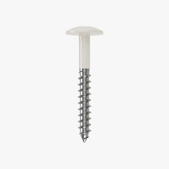 4.8 x 25 x 12mm Low Profile Wood Screw Stainless Steel A2 - RAL 9003 Signal White