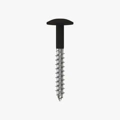 4.8 x 25 x 12mm Low Profile Wood Screw Stainless Steel A2 - RAL 9005 Jet Black