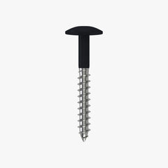 4.8 x 25 x 12mm Low Profile Wood Screw Stainless Steel A2 - RAL 9011 Graphite Black
