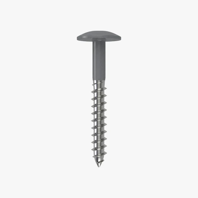 4.8 x 25 x 12mm Low Profile Wood Screw Stainless Steel A2 - RAL 9023 Pearl Light Grey