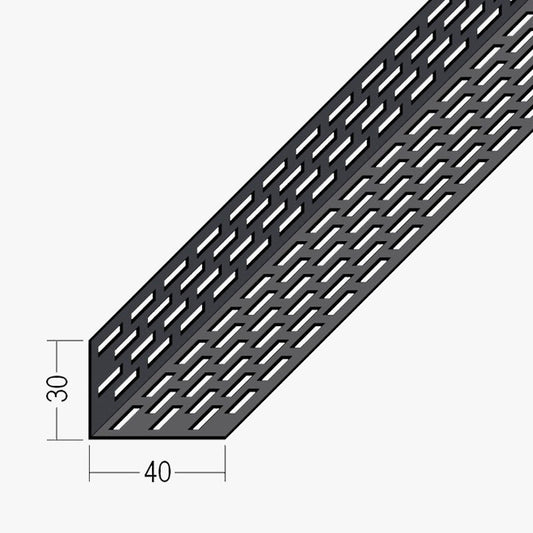 Aluminium Façade Ventilation Profile 30 x 40mm Black Finish