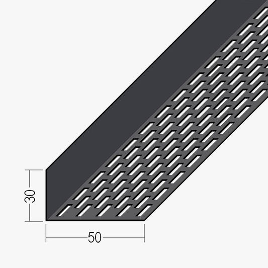 Aluminium Façade Ventilation Profile 30 x 50mm Black Finish