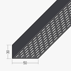 Aluminium Façade Ventilation Profile 30 x 50mm Black Finish