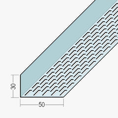 Aluminium Façade Ventilation Profile 30 x 50mm Mill Finish