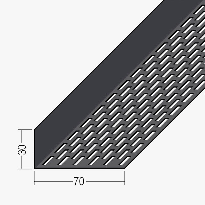Aluminium Façade Ventilation Profile 30 x 70mm Black Finish