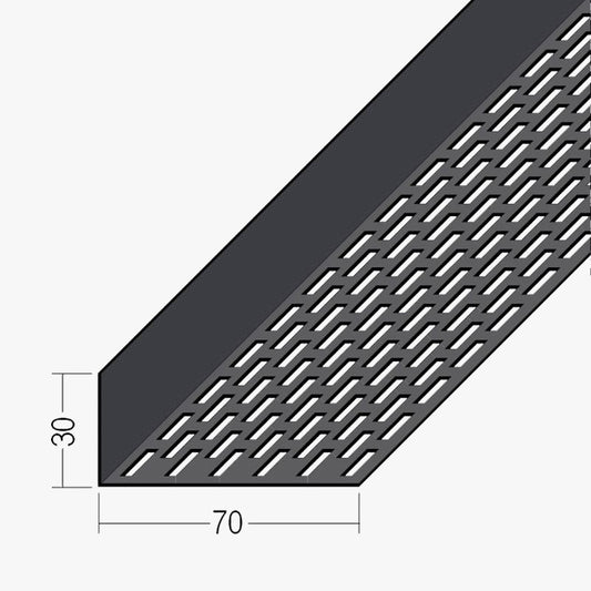 Aluminium Façade Ventilation Profile 30 x 70mm Black Finish