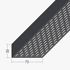 Aluminium Façade Ventilation Profile 30 x 70mm Black Finish