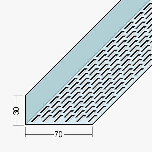 Aluminium Façade Ventilation Profile 30 x 70mm Mill Finish
