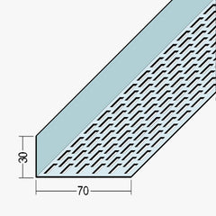 Aluminium Façade Ventilation Profile 30 x 70mm Mill Finish