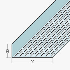 Aluminium Façade Ventilation Profile 30 x 90mm Mill Finish