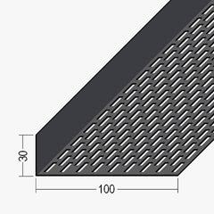 Aluminium Façade Ventilation Profile 30 x 100mm Mill Finish
