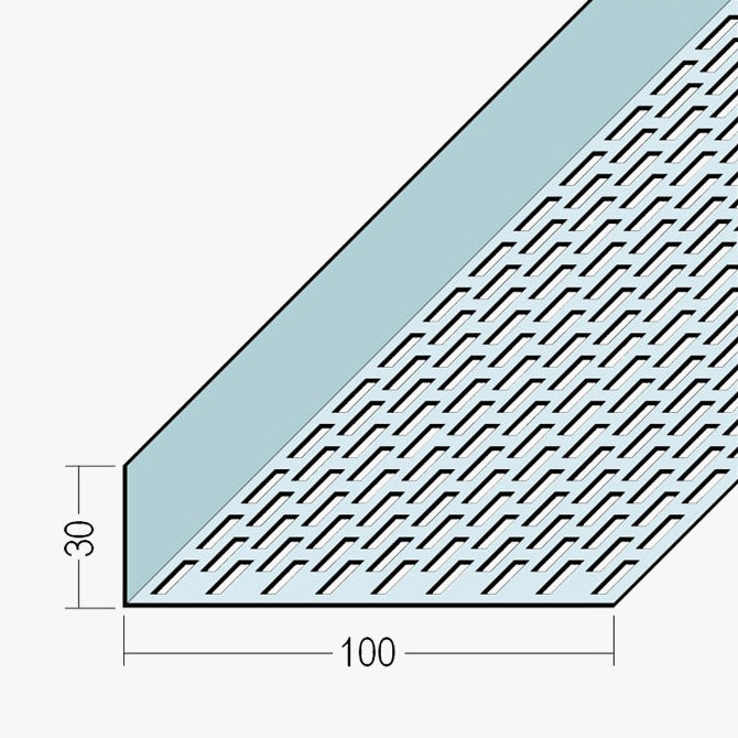 Aluminium Façade Ventilation Profile 30 x 100mm Mill Finish