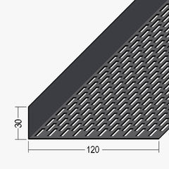 Aluminium Façade Ventilation Profile 30 x 120mm Black Finish