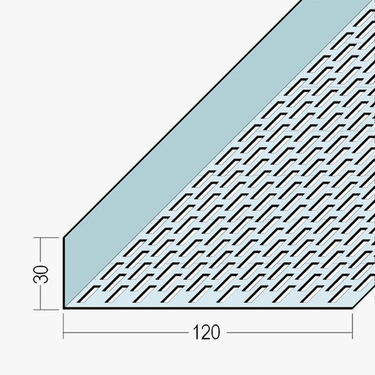 Aluminium Façade Ventilation Profile 30 x 120mm Mill Finish