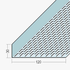Aluminium Façade Ventilation Profile 30 x 120mm Mill Finish