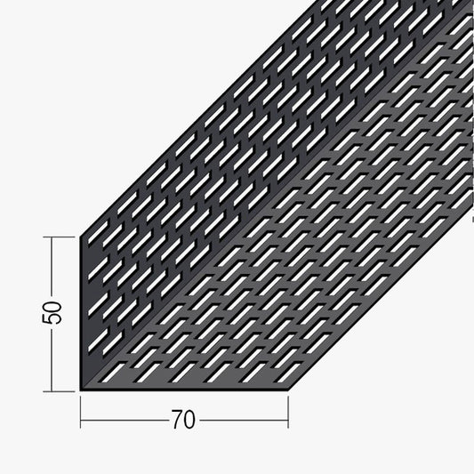Aluminium Façade Ventilation Profile 50 x 70mm Black Finish