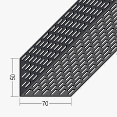 Aluminium Façade Ventilation Profile 50 x 70mm Black Finish