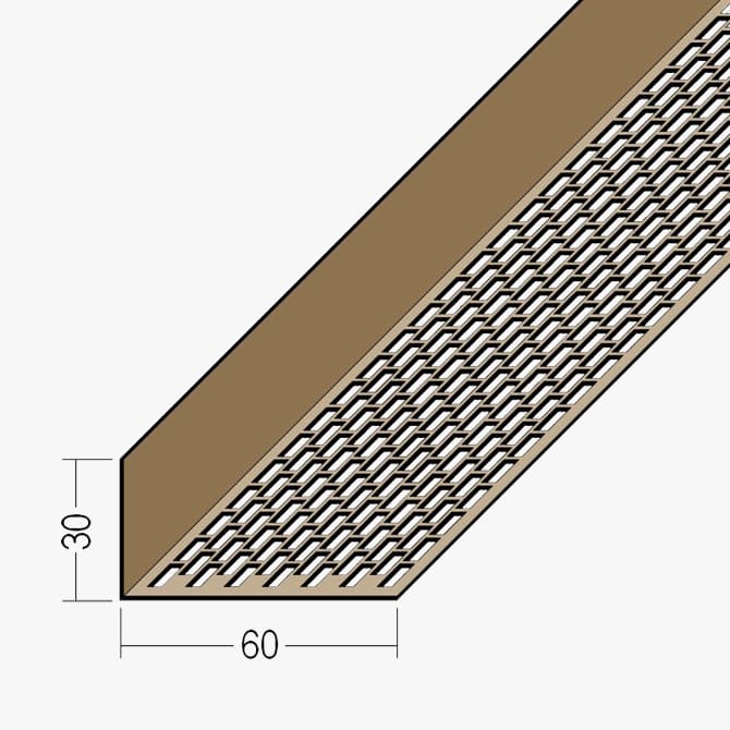 PVC Façade Ventilation Profile 30 x 60mm