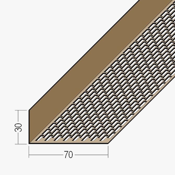PVC Façade Ventilation Profile 30 x 70mm
