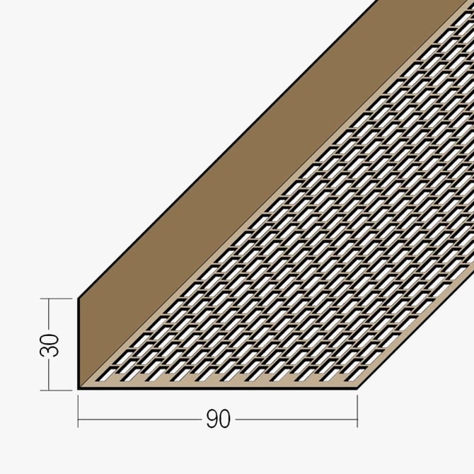 PVC Façade Ventilation Profile 30 x 90mm
