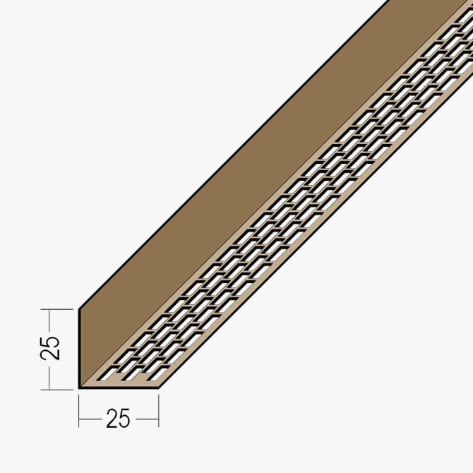 PVC Façade Ventilation Profile 25 x 25mm