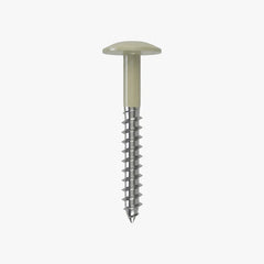 4.8 x 25 x 12mm Low Profile Wood Screw Stainless Steel A2 - RAL 1000 Green Beige