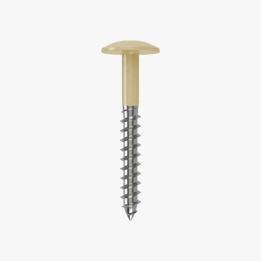 4.8 x 25 x 12mm Low Profile Wood Screw Stainless Steel A2 - RAL 1001 Beige
