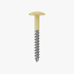 4.8 x 25 x 12mm Low Profile Wood Screw Stainless Steel A2 - RAL 1014 Ivory