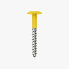 4.8 x 25 x 12mm Low Profile Wood Screw Stainless Steel A2 - RAL 1018 Zinc Yellow