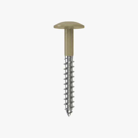 4.8 x 25 x 12mm Low Profile Wood Screw Stainless Steel A2 - RAL 1019 Grey Beige