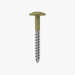 4.8 x 25 x 12mm Low Profile Wood Screw Stainless Steel A2 - RAL 1020 Olive Yellow