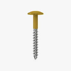4.8 x 25 x 12mm Low Profile Wood Screw Stainless Steel A2 - RAL 1024 Ochre Yellow
