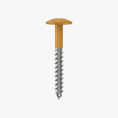 4.8 x 25 x 12mm Low Profile Wood Screw Stainless Steel A2 - RAL 1034 Pastel Yellow