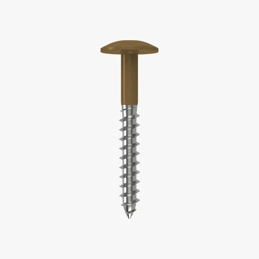 4.8 x 25 x 12mm Low Profile Wood Screw Stainless Steel A2 - RAL 1036 Pearl Gold