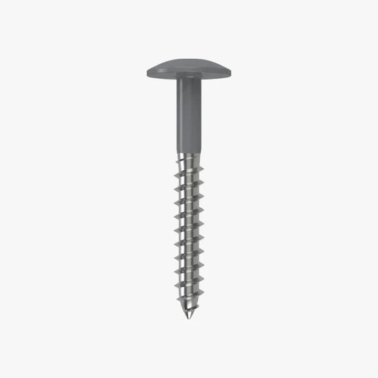 4.8 x 25 x 12mm Low Profile Wood Screw Stainless Steel A2 - RAL 9023 Pearl Light Grey