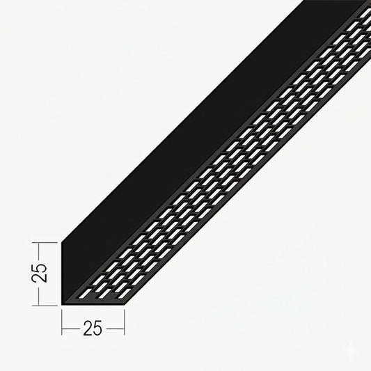 PVC Ventilation Profile 25 x 25mm x 2.5m