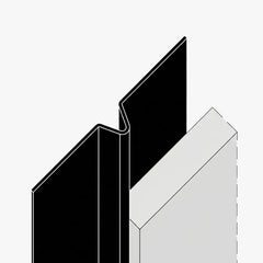 A picture depicting the birds beak joint profile design when used with a cladding panel