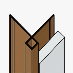 Perfil para revestimiento exterior de esquinas cuadradas - 3 m