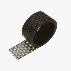 A product photo displaying the roll of PVC ventilation profile strip in black.