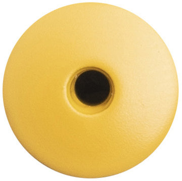 A wet painted panel rivet in matt yellow